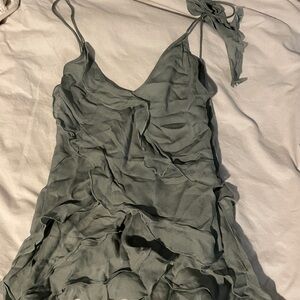 Elegant Green Ruffled Top